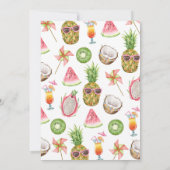 Invitation Fille Aloha Baby shower hawaïen (Dos)