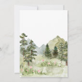 Invitation Fille Animaux de la forêt florale Bébé  (Dos)