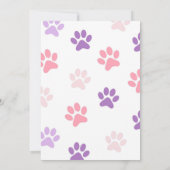 Invitation Fille Animaux vétérinaires Anniversaire de enfant (Dos)