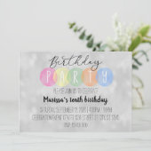 invitation fille anniversaire (Debout devant)