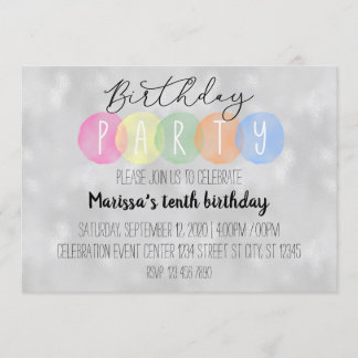 invitation fille anniversaire