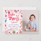 Invitation Fille Anniversaire Bonbon Deux Soirées Douces (Devant)