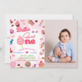 Invitation Fille Anniversaire Candy Sweet Une fête (Devant)
