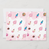 Invitation Fille Anniversaire Candy Sweet Une fête (Dos)