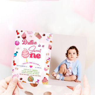Invitation Fille Anniversaire Candy Sweet Une fête