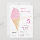 Invitation Fille Anniversaire estival (Devant)
