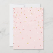 Invitation Fille Anniversaire Pink, Gold & White Balloons (Dos)
