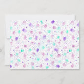 Invitation Fille anniversaire rose et violet  (Dos)