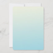 Invitation Fille Aqua Glam Ombre ananas tropiques (Dos)