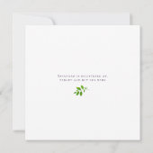 Invitation Fille Aquarelle rose Baby shower Floral (Dos)