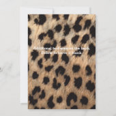 Invitation Fille Arc Rose Noir Guépard Léopard (Dos)