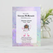 Invitation Fille astronaute Espace cosmique (Debout devant)