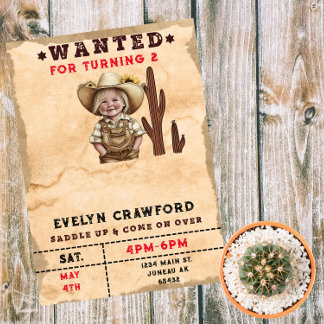 Invitation Fille au cactus country western recherchée pour an