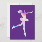 Invitation Fille au patin à glace aquarelle  (Devant)