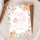 Invitation Fille Automne Citrouille Fête d'anniversaire