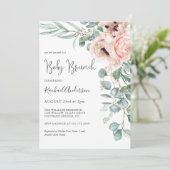 Invitation Fille aux Pastels Doux Baby Brunch (Debout devant)