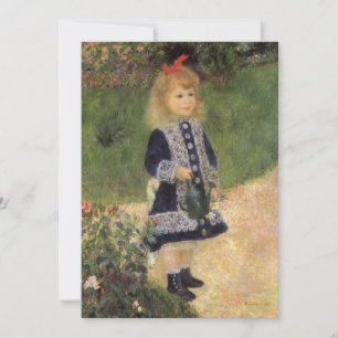 Invitation Fille avec canne d'arrosage par Renoir, fête d'ann