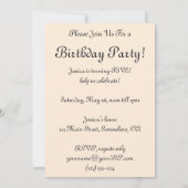 Invitation Fille avec canne d'arrosage par Renoir, fête d'ann (Dos)