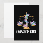 Invitation Fille Avocat (Devant / Derrière)