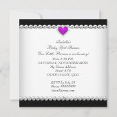 Invitation Fille Baby shower afro-américaine de princesse vio (Dos)