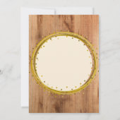 Invitation Fille Baby shower Automne Citrouille Rustique Burl (Dos)