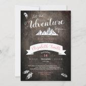 Invitation Fille Baby shower aventure rustique (Devant)