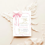 Invitation Fille Baby shower Bow<br><div class="desc">Invitation de fille Baby shower Bow,  Baby shower de  de ruban rose</div>