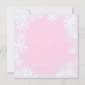 Invitation Fille Baby shower de Noël Santa Hat Snowflake (Dos)