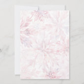 Invitation Fille Baby shower d'hiver Feu de neige rose (Dos)