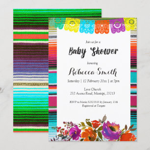 Invitation Fille Baby shower Fiesta