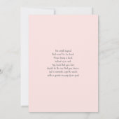 Invitation Fille Baby shower Lapin Rose Floral (Dos)