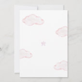 Invitation Fille Baby shower par courrier Longue distance Ted (Dos)