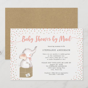 Invitation Fille Baby shower par la poste avec boîte d'expédi