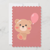 Invitation fille baby shower rose (Dos)