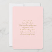 Invitation Fille baby shower rose et melon (Dos)