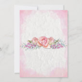 Invitation Fille Baby shower rose Imaginaire Sleepy Unicorn (Dos)