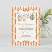 Invitation Fille Baby shower Thanksgiving | Cosy Cloche (Debout devant)