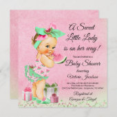Invitation Fille Baby shower Watermelon (Devant / Derrière)