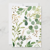 Invitation Fille Baby shower Woodland Blush Floral (Dos)