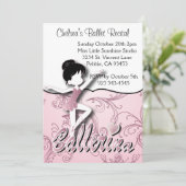 Invitation Fille Ballerina rose| Ballet Dance Considérant (Debout devant)