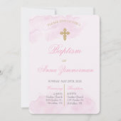 Invitation Fille baptisée modifiable (Devant)