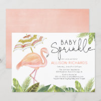 Fille bébé saupoudrer flamingo douche en or rose