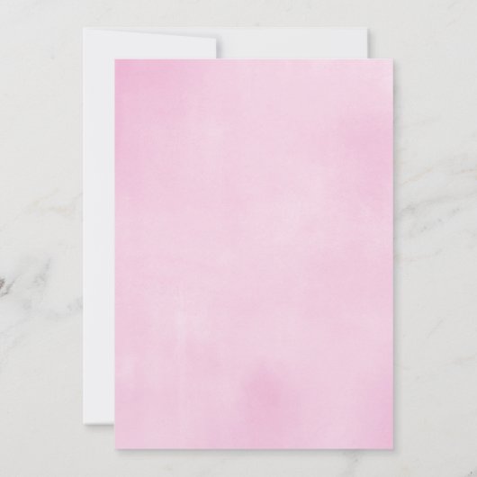 Invitation Fille bébé saupoudrer, parapluie baby shower d'or (Dos)