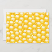 Invitation Fille Bee jour miel jaune abeille premier annivers (Dos)