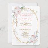 Invitation Fille bilingue espagnol anglais Première Communion (Dos)