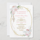 Invitation Fille bilingue espagnol anglais Première Communion (Devant)