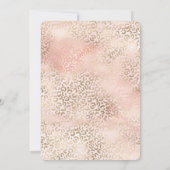 Invitation Fille Blush Pink Glam Empreinte de léopard or (Dos)
