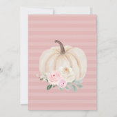 Invitation Fille Blush rose Floral Citrouille 1er anniversair (Dos)