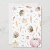 Invitation Fille Boho Pumpkin Baby Shower (Dos)