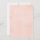 Invitation Fille bois vert baby shower fleuri (Dos)